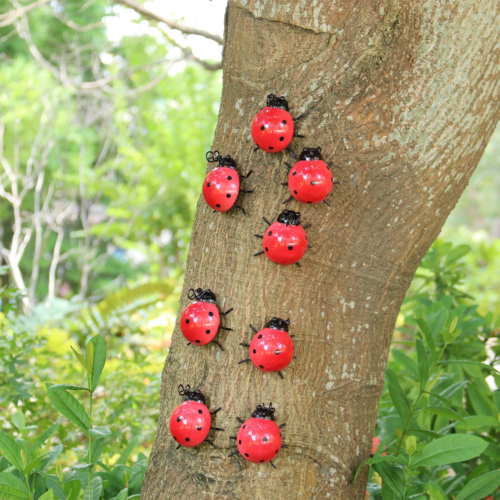 Cruis Cuka easy-hang ladybugs for fences or lattice.