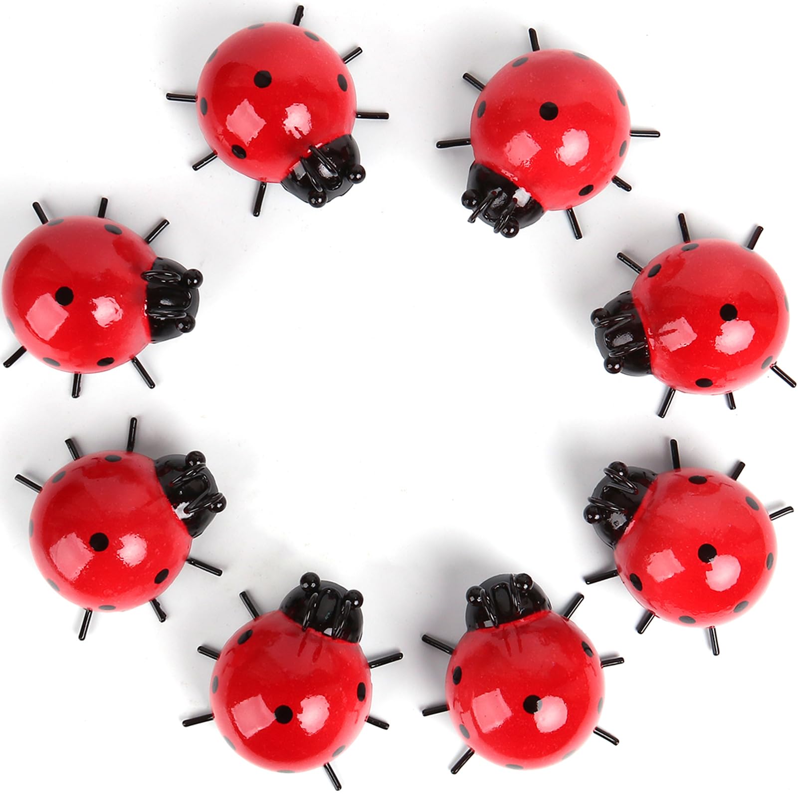 Cruis Cuka hand-painted bright red ladybugs add charm.