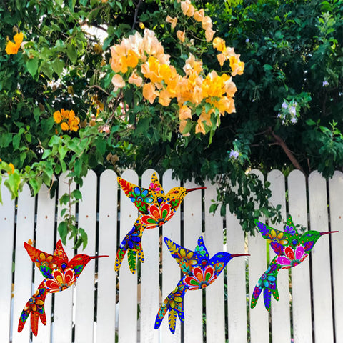 Colorful Cruis Cuka hummingbird decor enhances indoor walls and living spaces