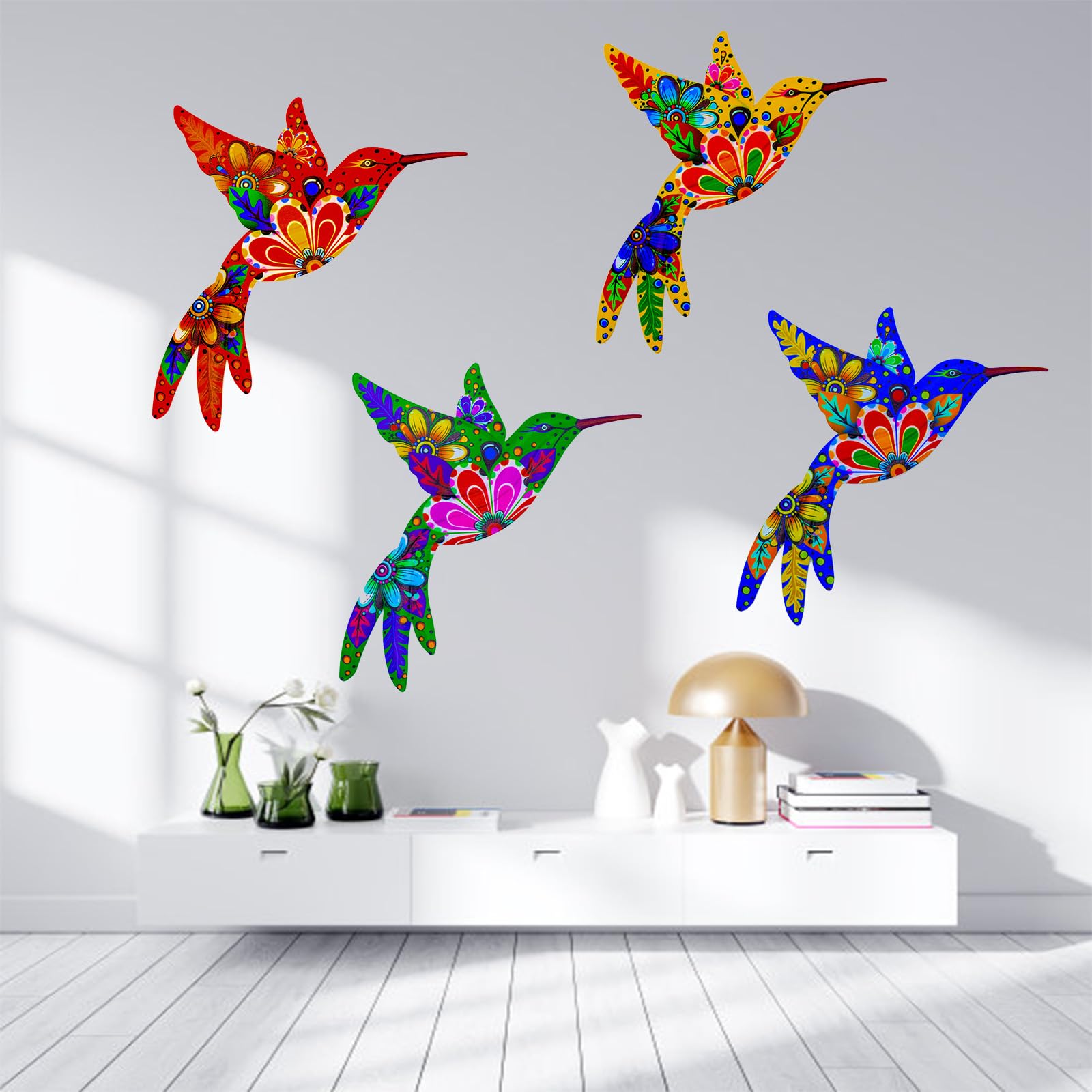 Set of four Cruis Cuka birds creates a lively garden focal point