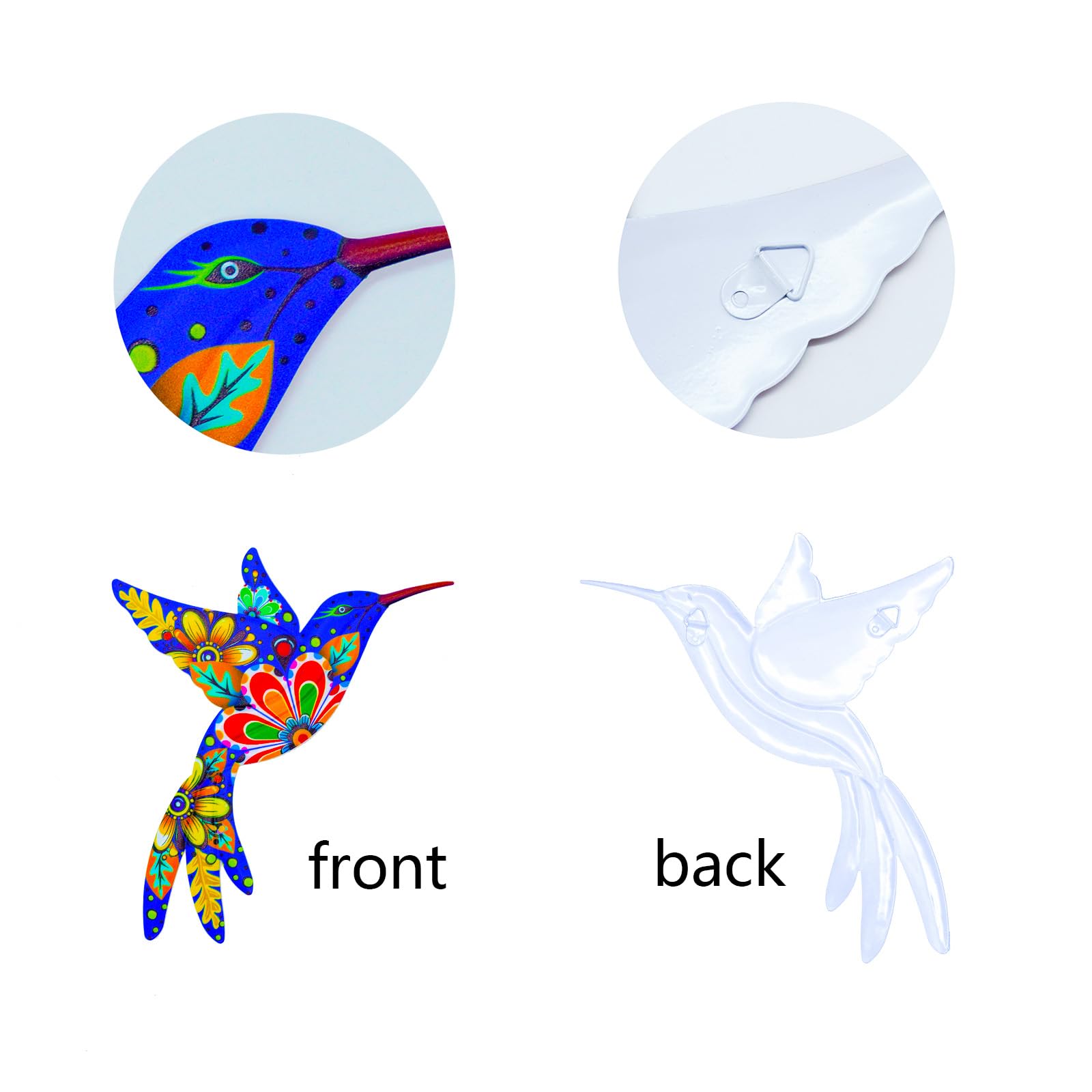 Durable ColorF finish keeps Cruis Cuka hummingbird art outdoors year-round