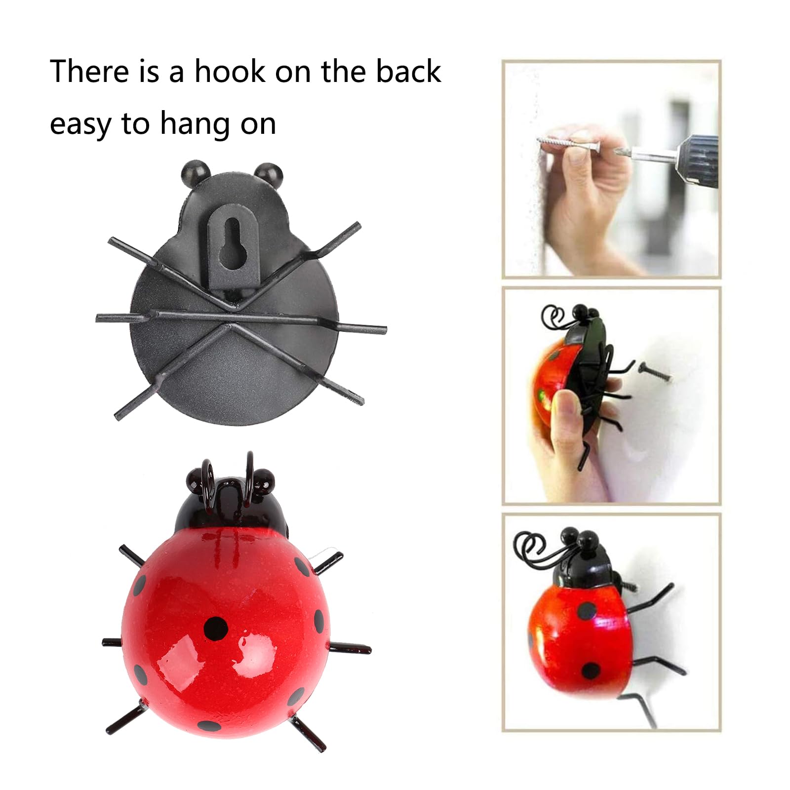 Cruis Cuka weatherproof rust-resistant metal ladybugs endure outdoors.