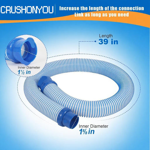 CRUSHONYOU pool hose compatible with MX6 MX8 for seamless cleaning