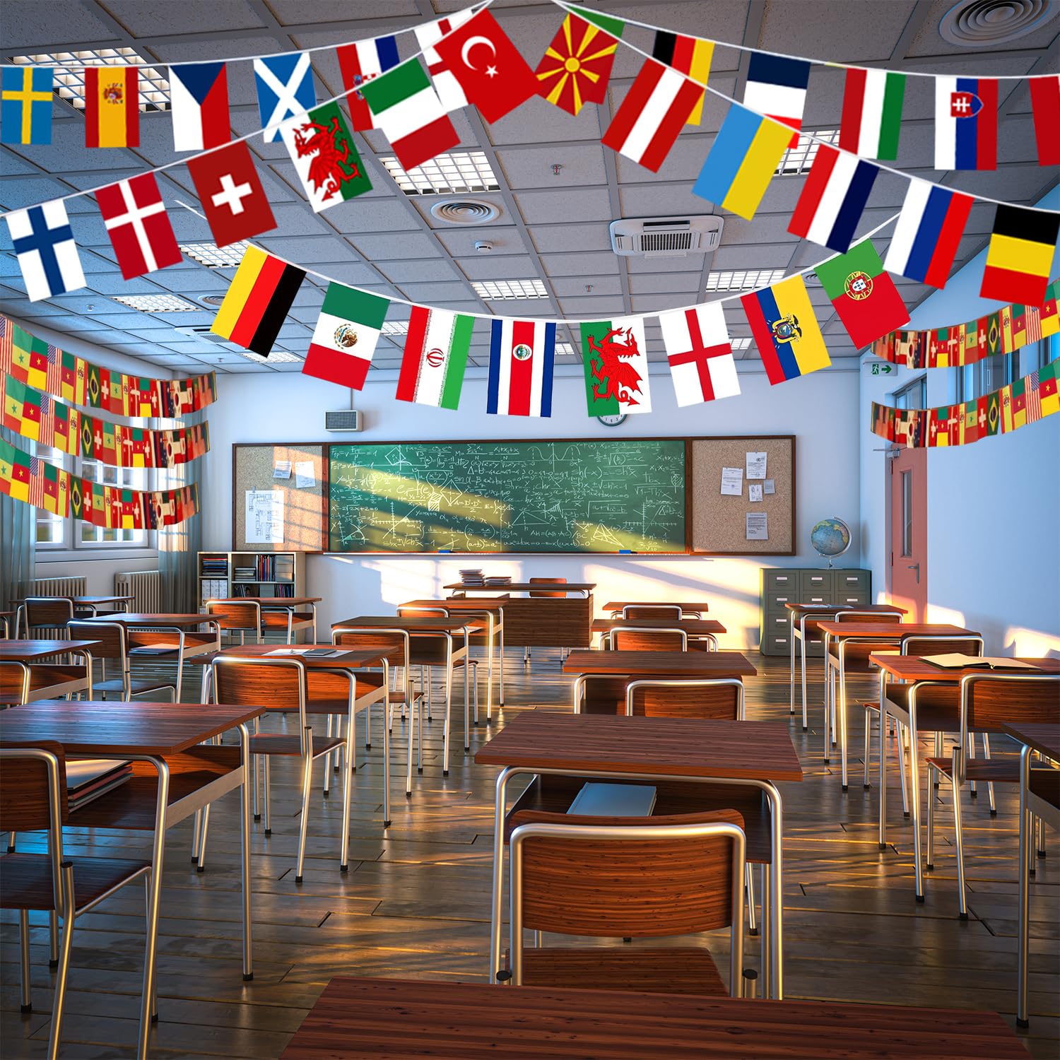 CrysGuard international flags banner ideal for schools, festivals, and sports viewing
