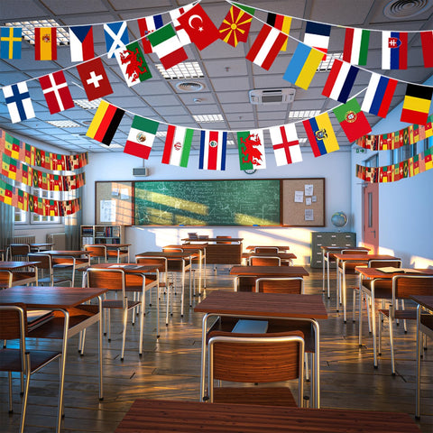 CrysGuard international flags banner ideal for schools, festivals, and sports viewing