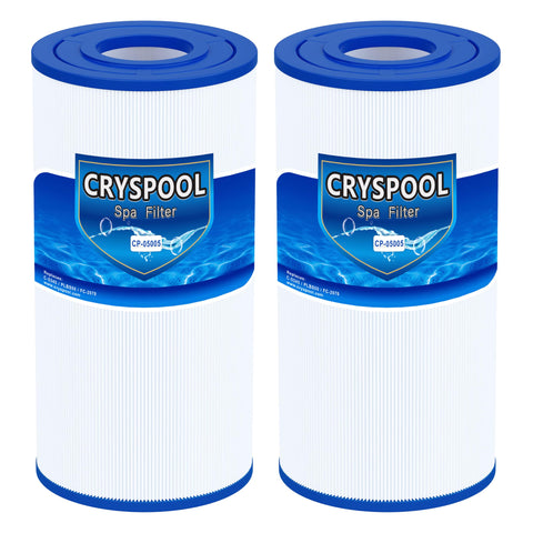 Cryspool 05005 filter installed on spa system with C-5345 compatibility for better water clarity.