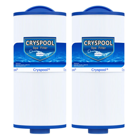 Cryspool 05033 filter compatible with Del Sol spas for thorough filtration.