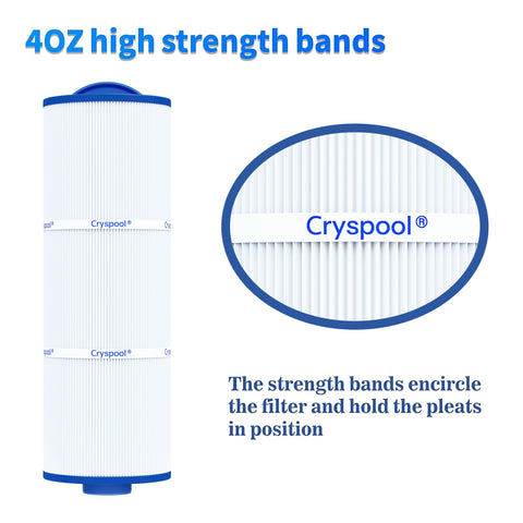 Cryspool 05043 filter info image indicating 50 sq ft filtration area