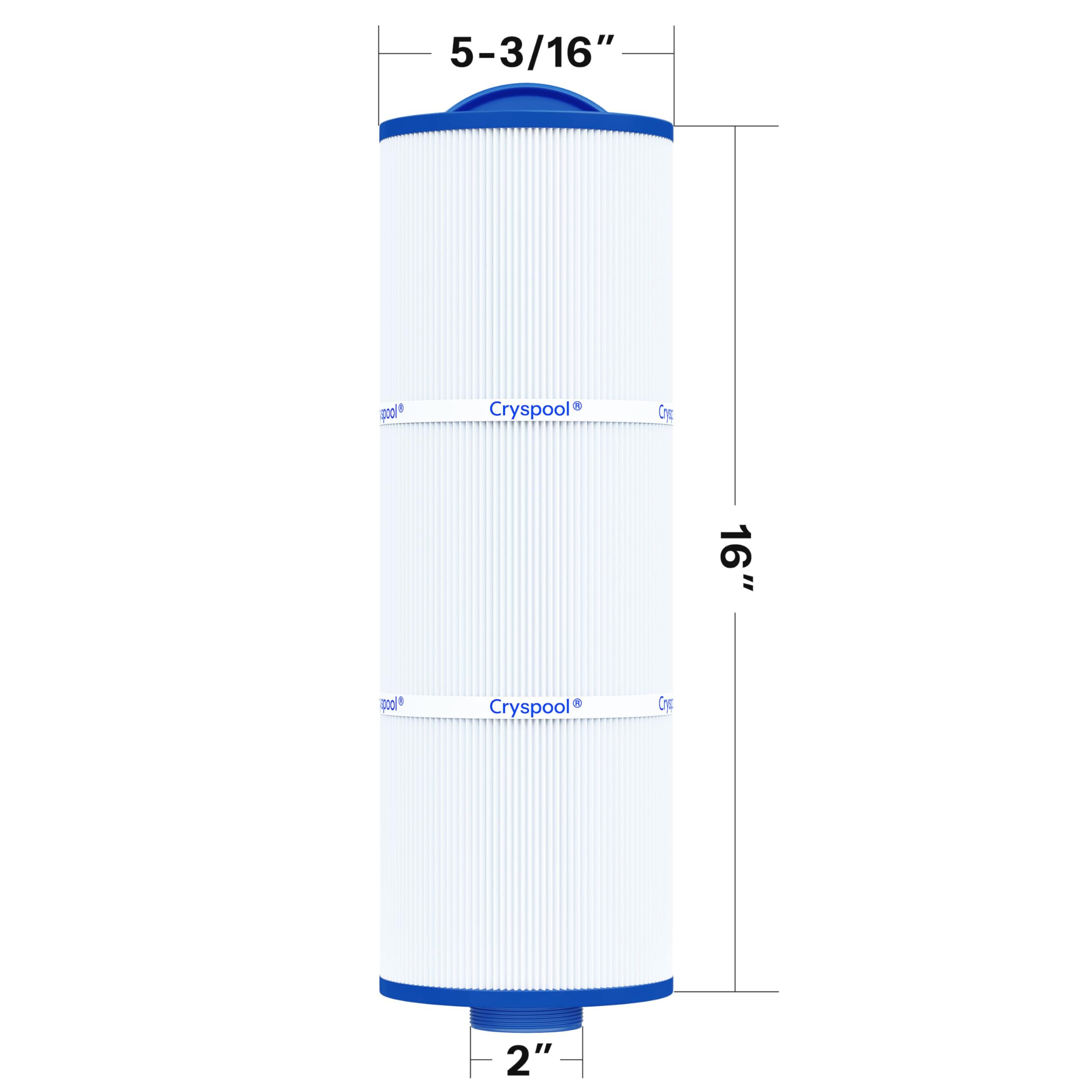 Cryspool 05043 filter with a 2-inch MPT connection for spa compatibility