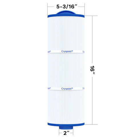 Cryspool 05043 filter with a 2-inch MPT connection for spa compatibility