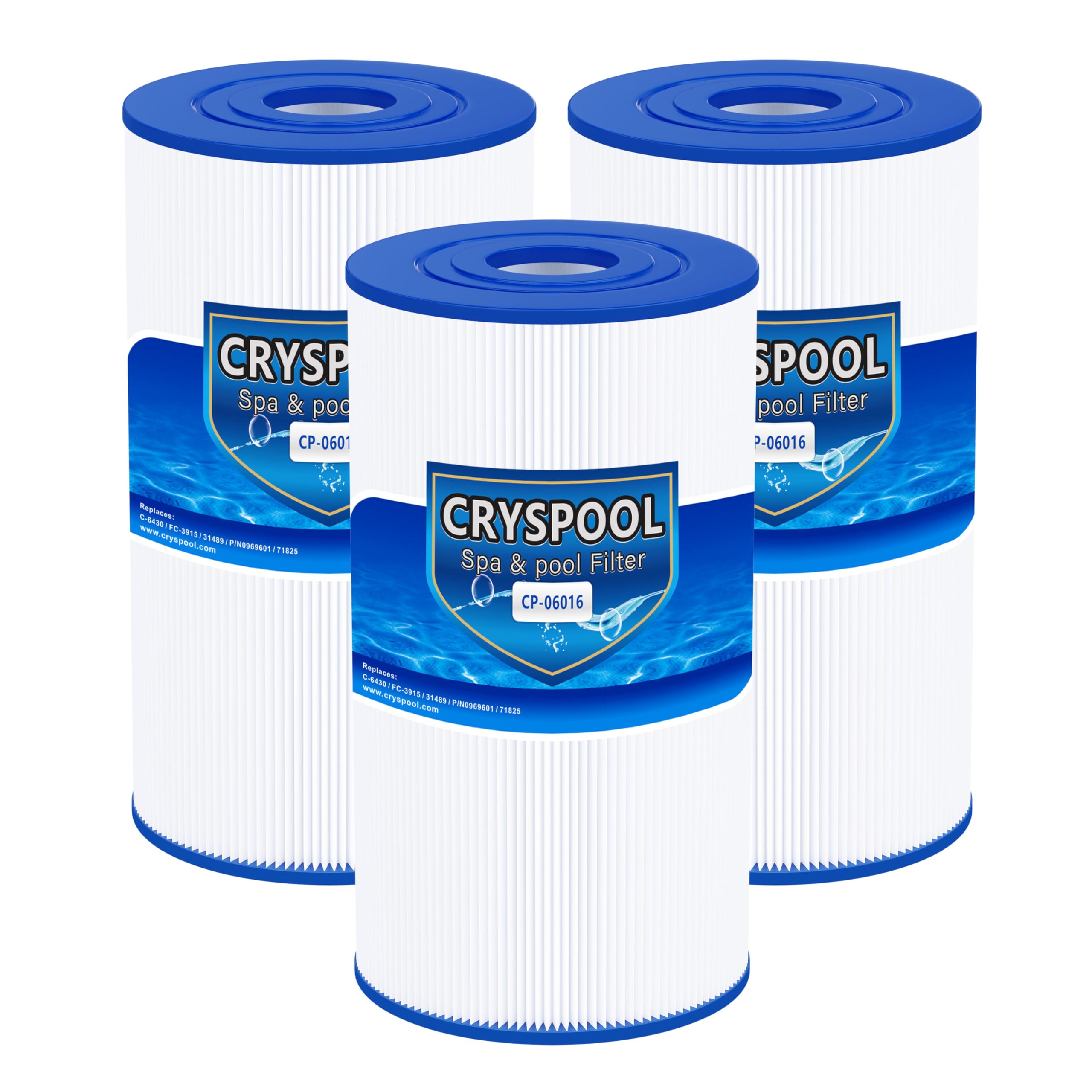 Cryspool 06016 filter front view for PWK30 compatibility and easy installation.