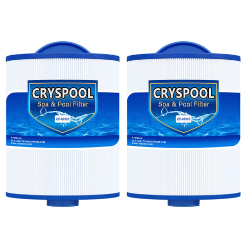 Cryspool 07005 filter top view shows compact spa filtration design.