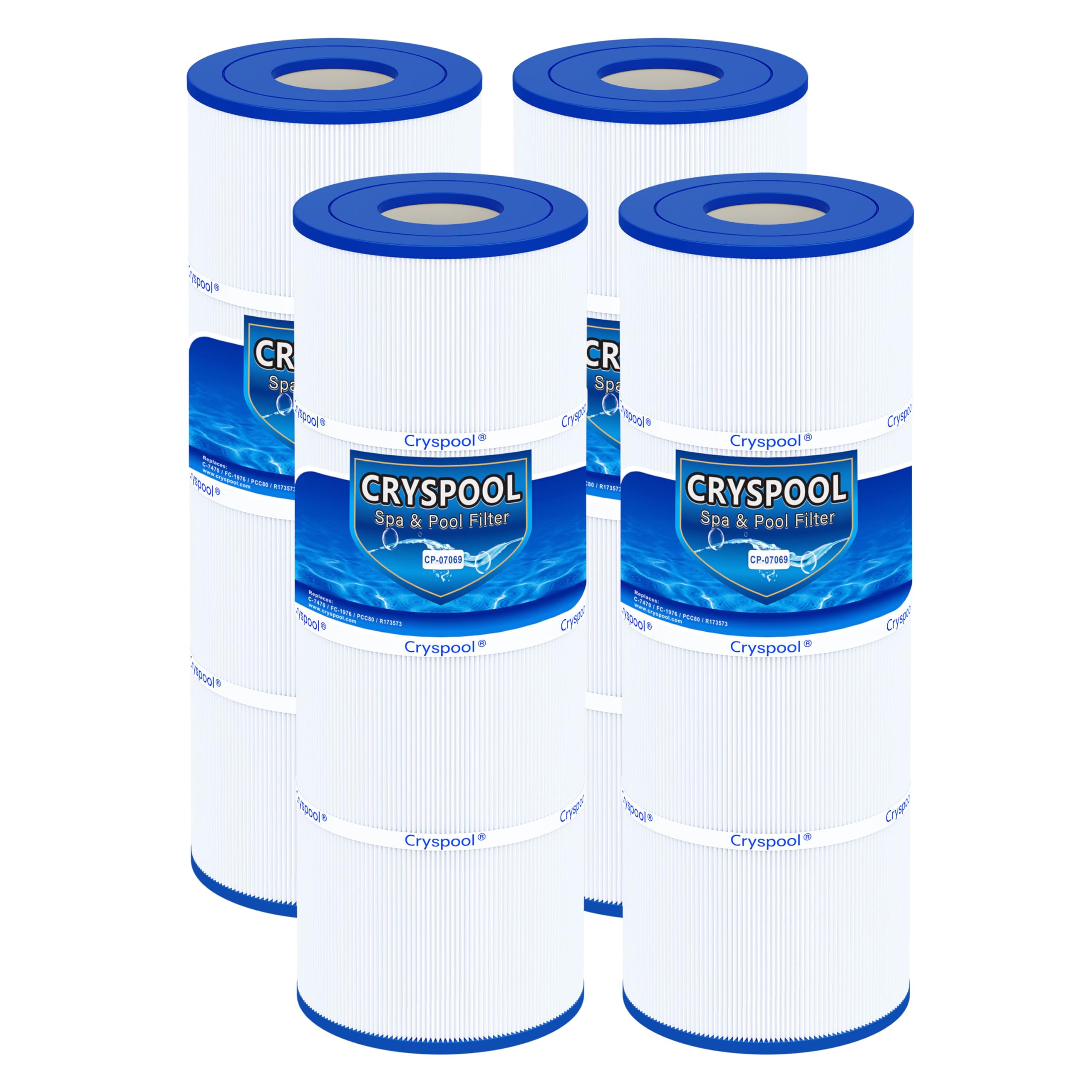 Cryspool 07069 filter-pack image illustrating a four-pack for convenient replacement.