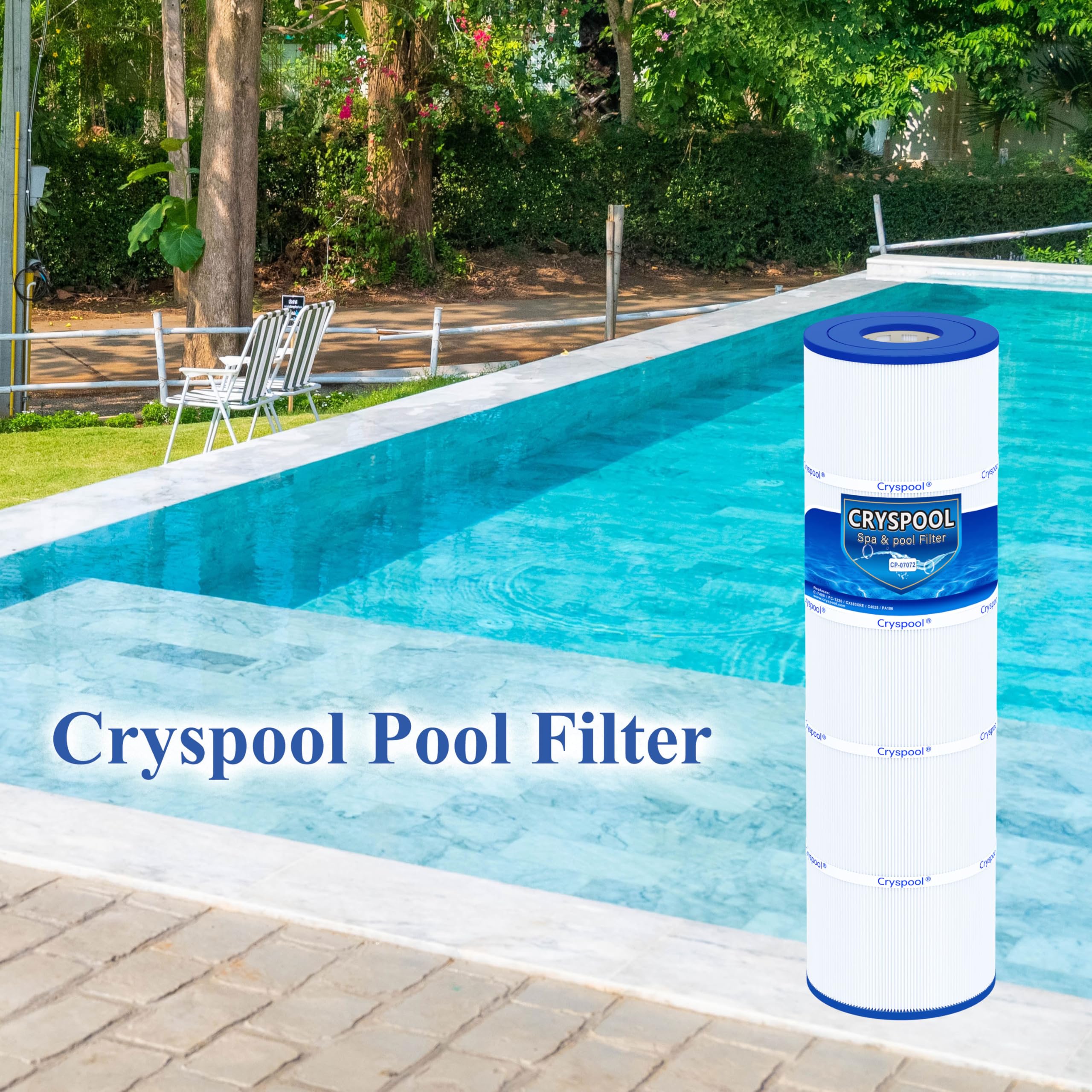 Cryspool 07072 dimension label indicates 25-1/2 inches length.
