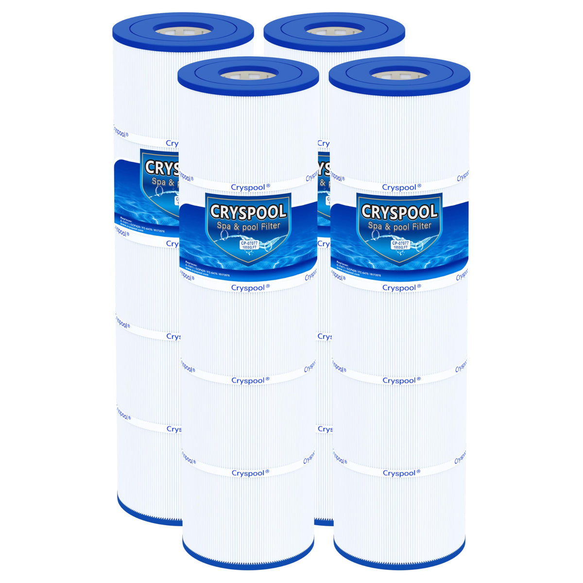Cryspool 07077 filter cartridge assembly for compatible pool systems with strong filtration.