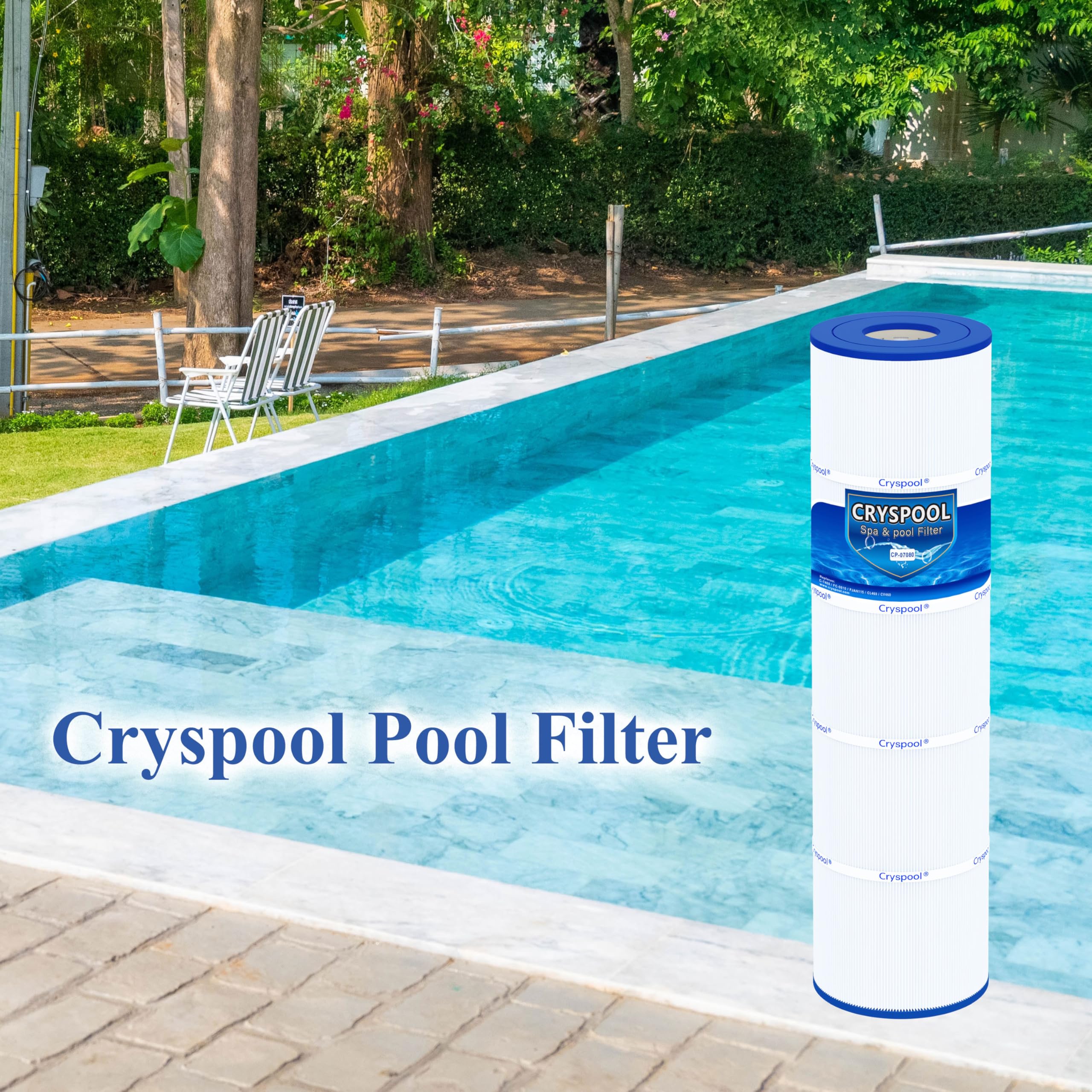 Cryspool 07080 4-pack ready replacement for pool filtration.