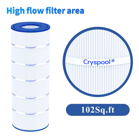 Cryspool 08032 filter 102 sq ft filtration area.