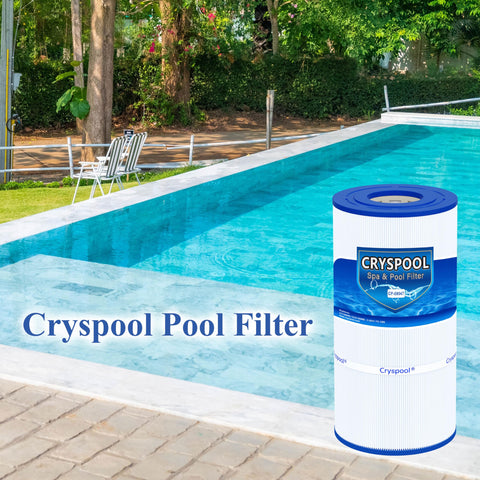 Cryspool 08047 filter packaging box illustrates ready-to-use filtration solution.