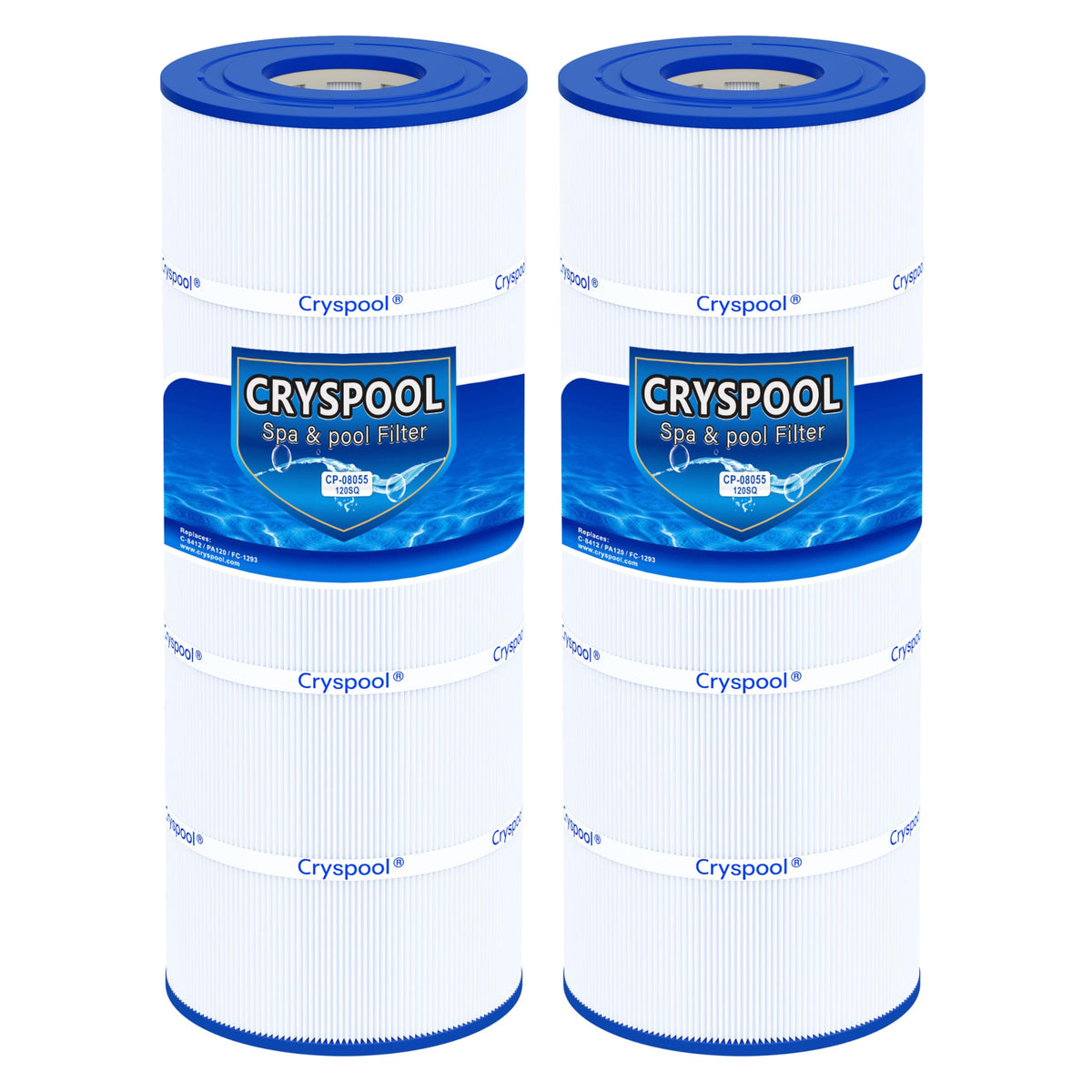 Cryspool 08055 filter compatibility graphic highlighting supported models.