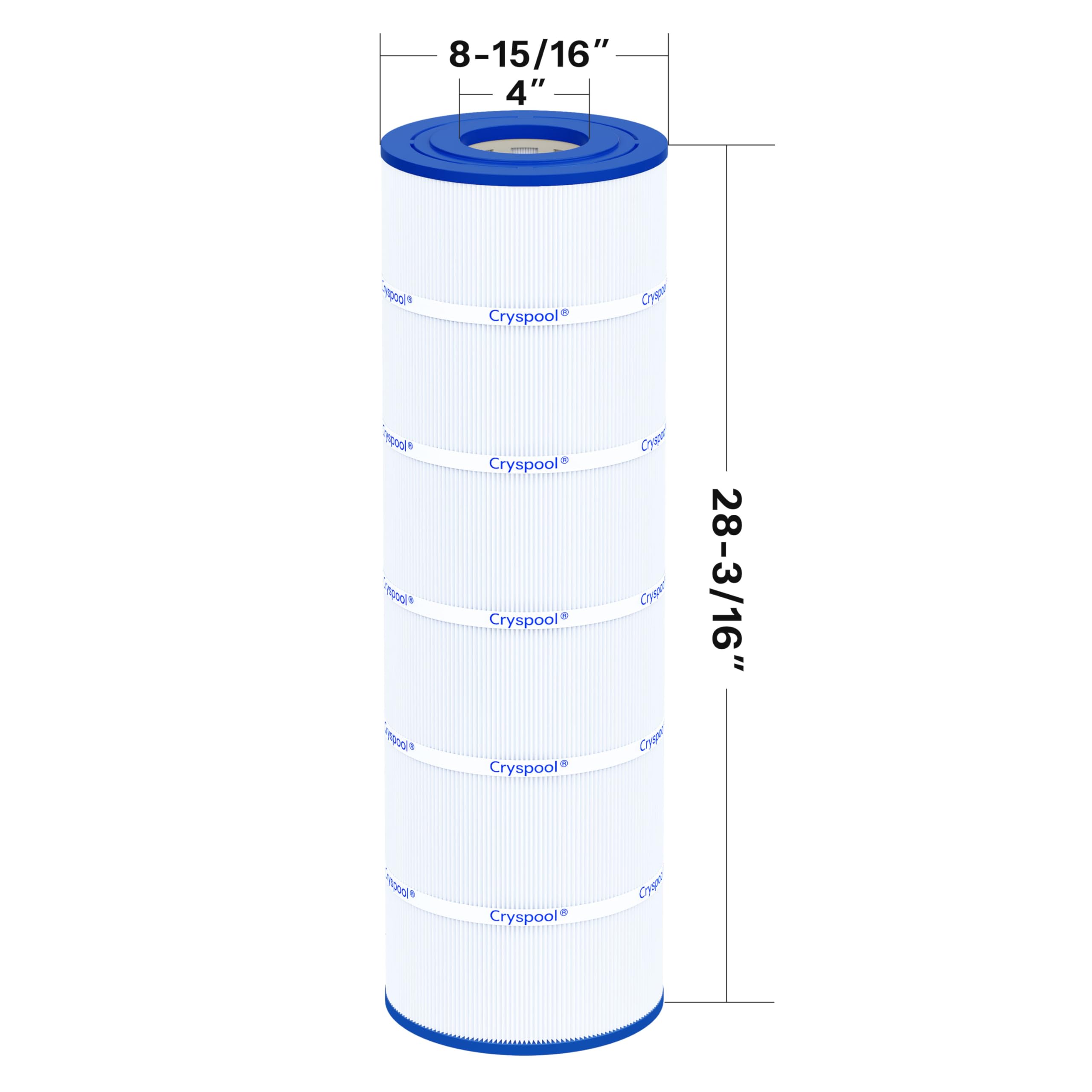 Cryspool 08060 filtration-area illustration highlights 175 sq ft capacity.