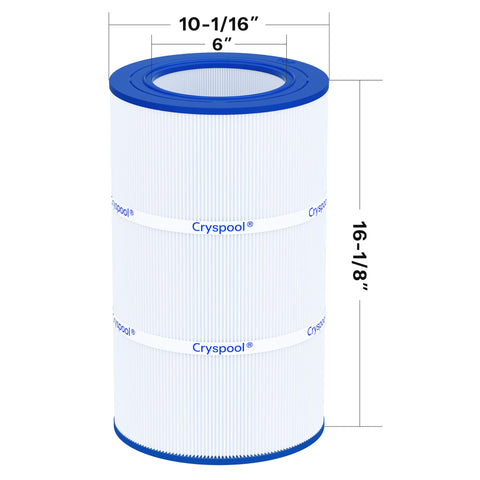 Cryspool 09022 filter end caps detail for secure fit.
