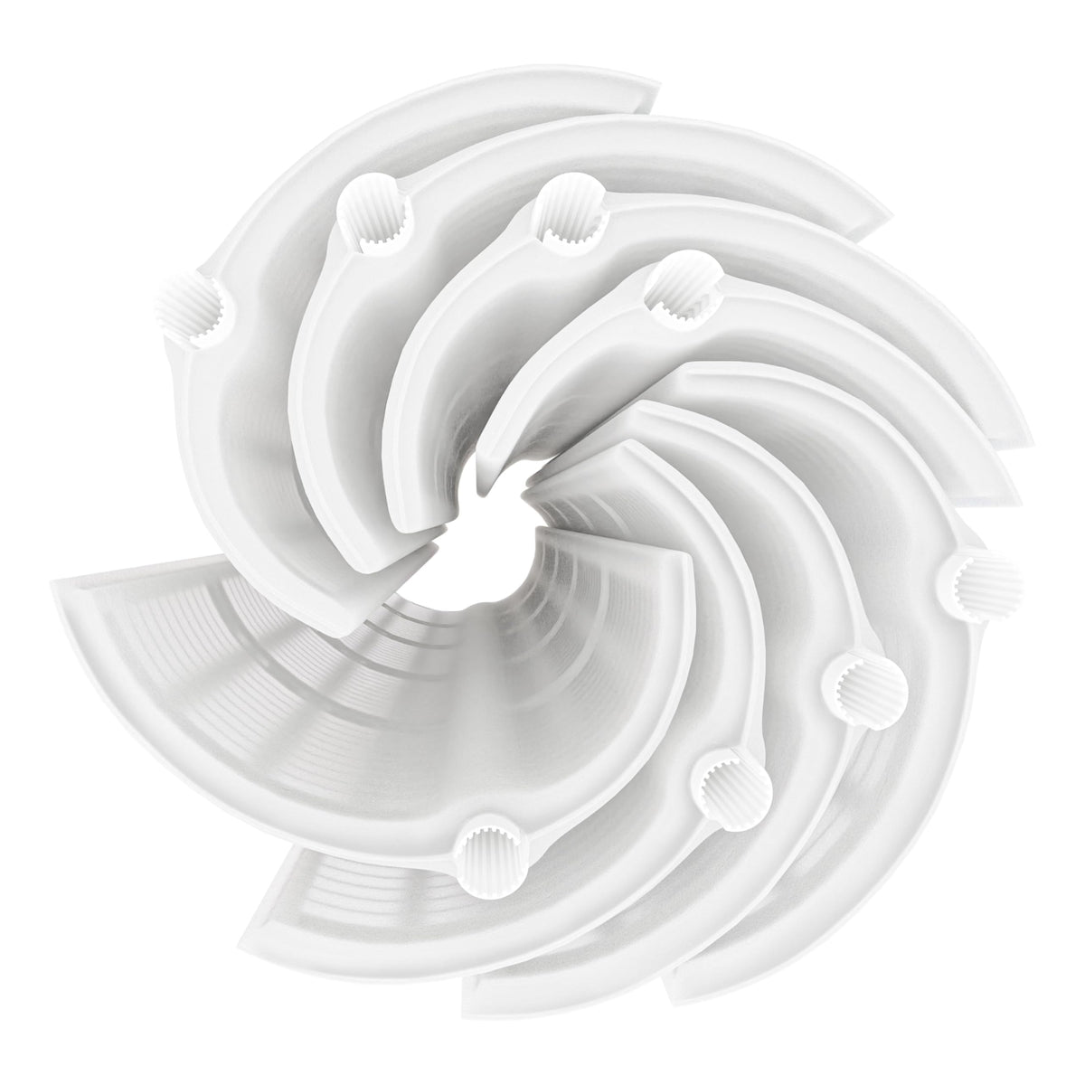Cryspool 1005 DE filter assembly with seven full and one partial grid for thorough filtration
