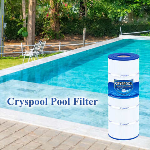 Cryspool 150 sq ft filter area supports efficient cleaning and flow.