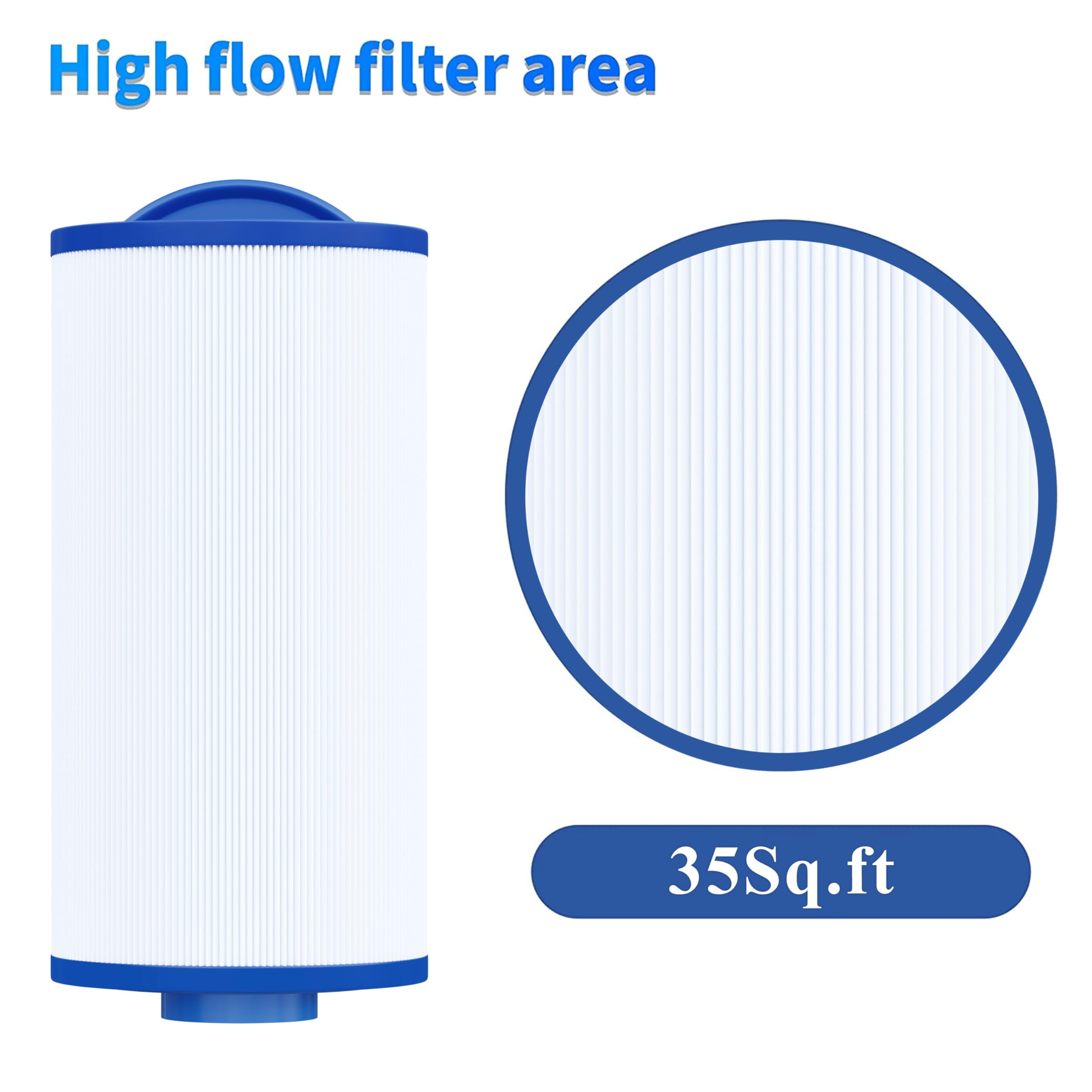 Cryspool 2-pack spa filter provides backup filtration for continuous spa enjoyment.