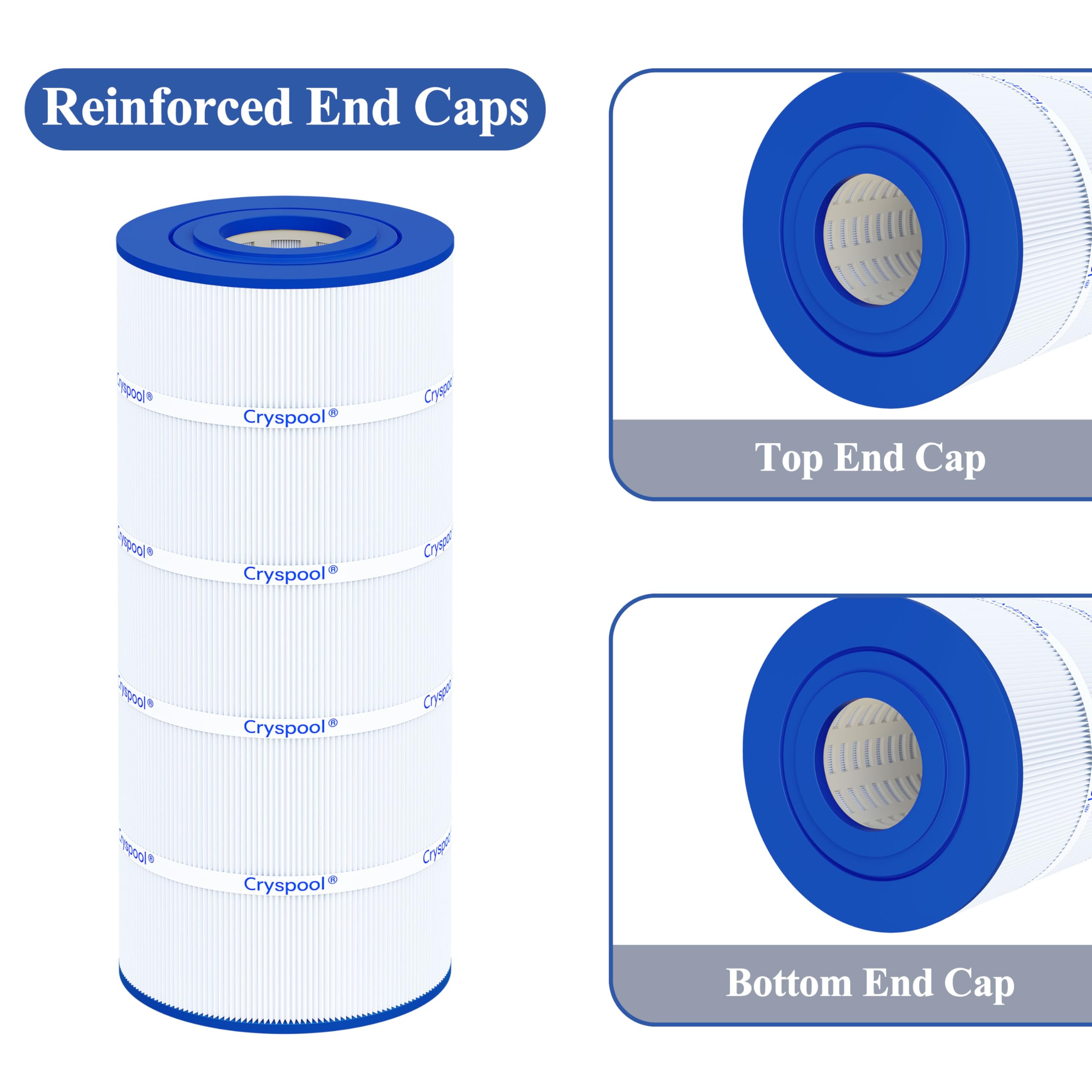 Cryspool C150S filter pleats and end caps stay sturdy during filtration