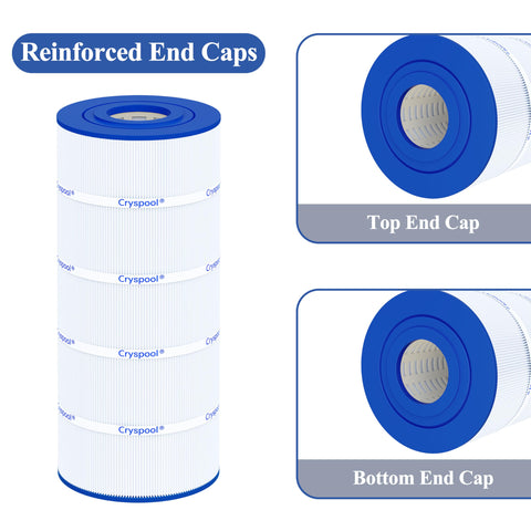 Cryspool C150S filter pleats and end caps stay sturdy during filtration