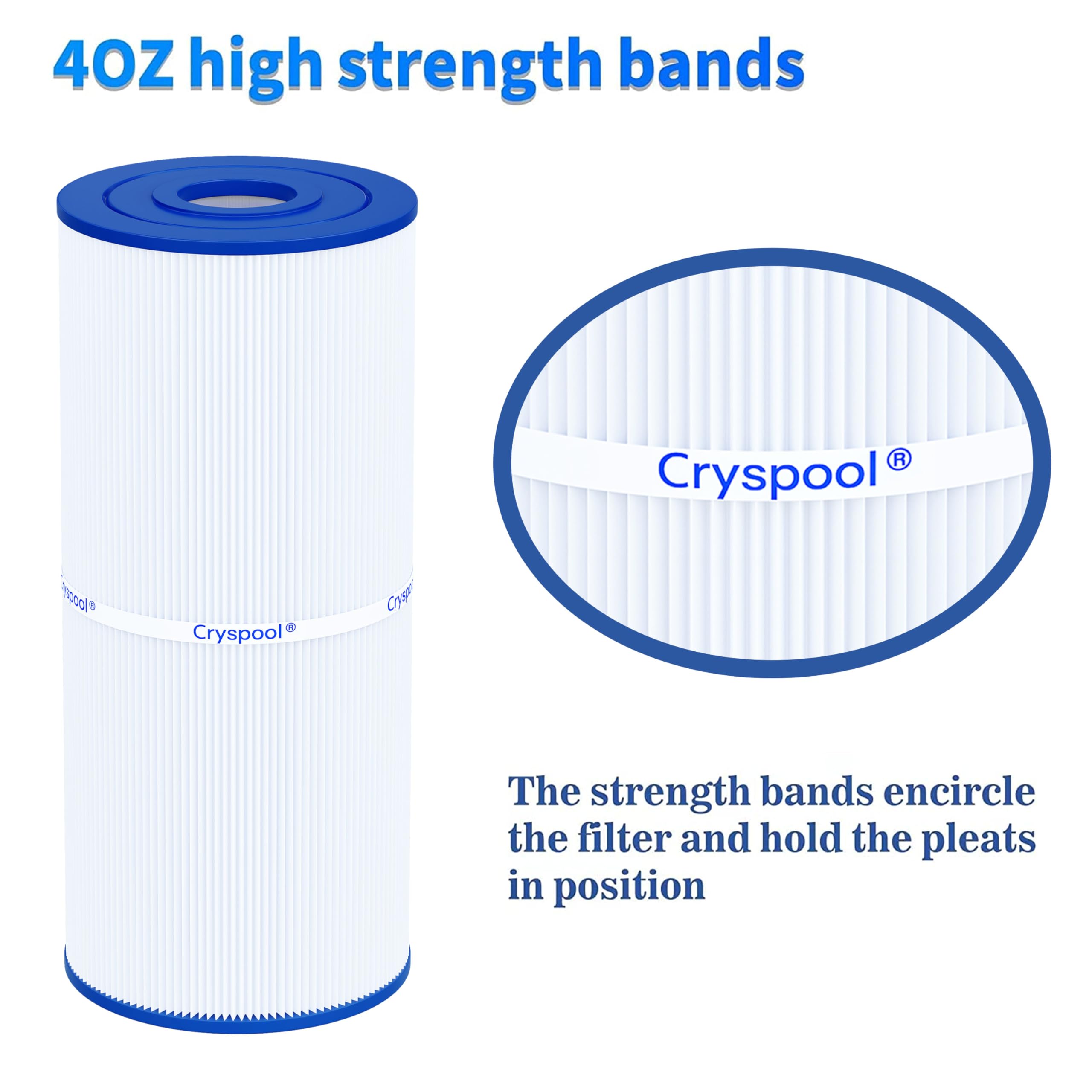 Cryspool CRP35B filter compact assembly for tight spa spaces.