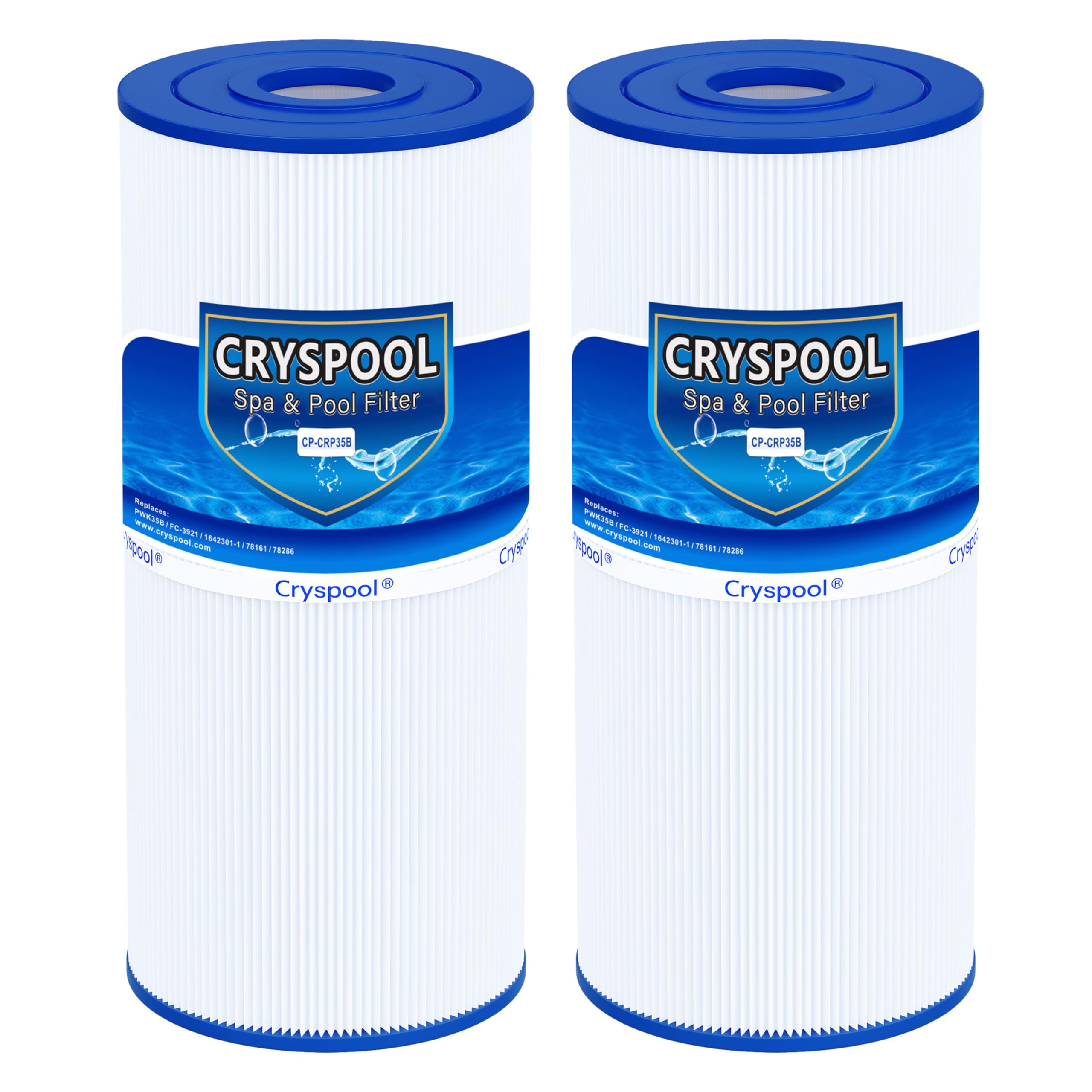Cryspool CRP35B filter pleat detail for efficient filtration.