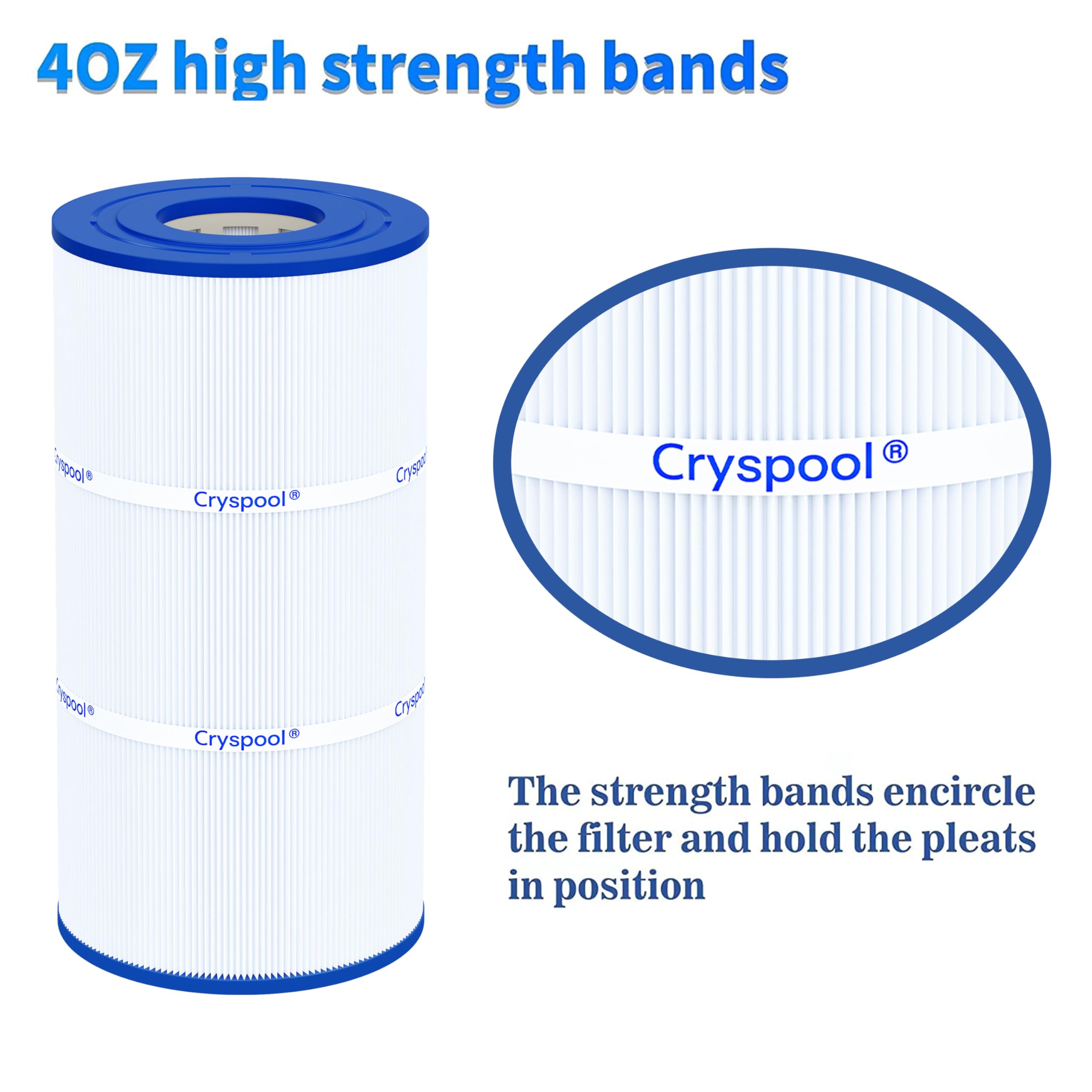 Cryspool filter cleaning action demonstrates easy maintenance.