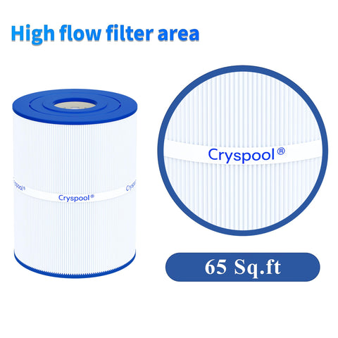 Cryspool pwk65 65 sq ft filtration area for thorough water processing.
