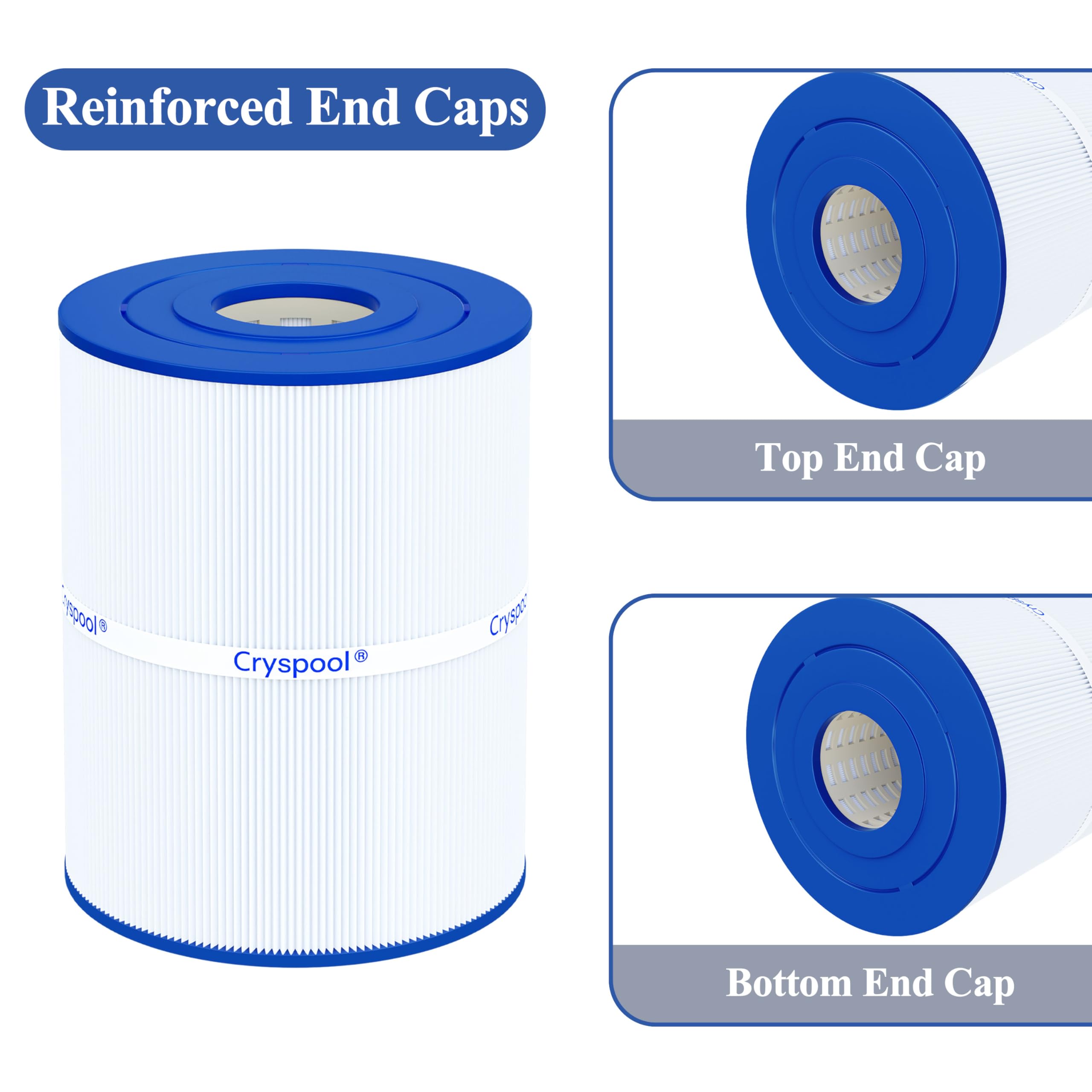 Cryspool pwk65 trilobal fiber design for durable spa filtration performance.