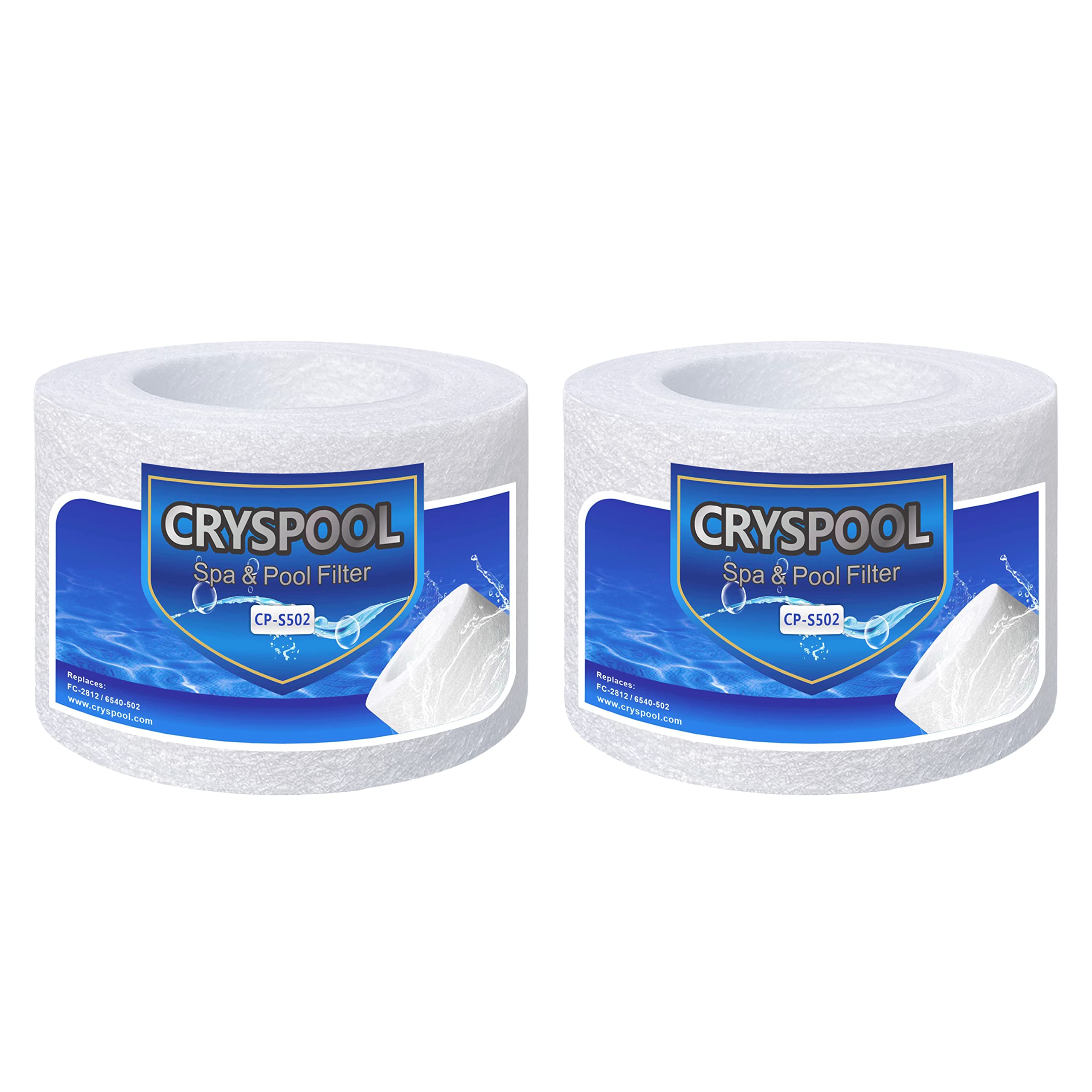 Cryspool S502 filter front view for spa compatibility and fit.