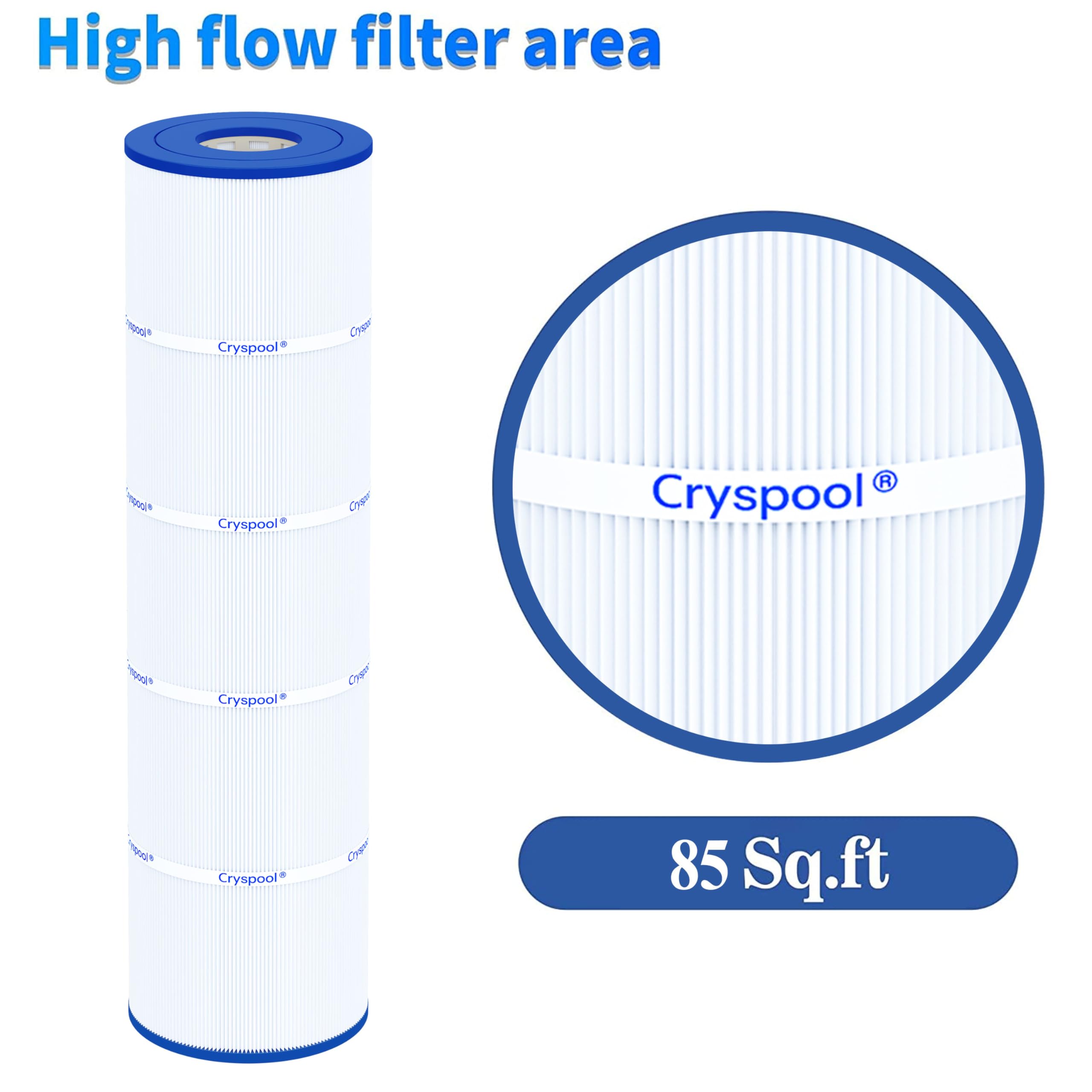 Cryspool system installation with filter demonstrates straightforward maintenance.