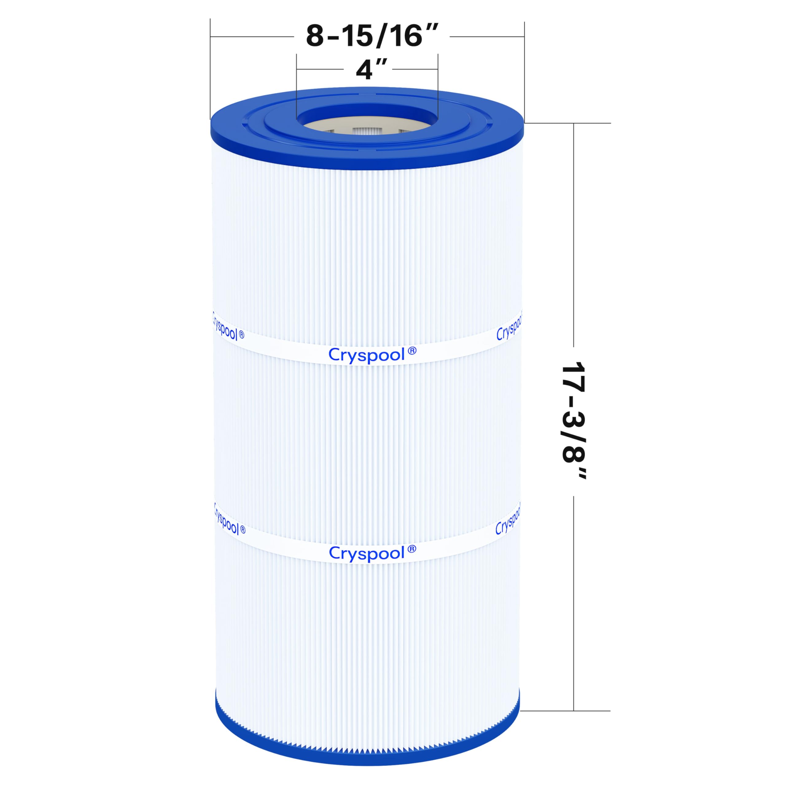 Cryspool trilobal-fiber filter closeup highlights durable filtration material.