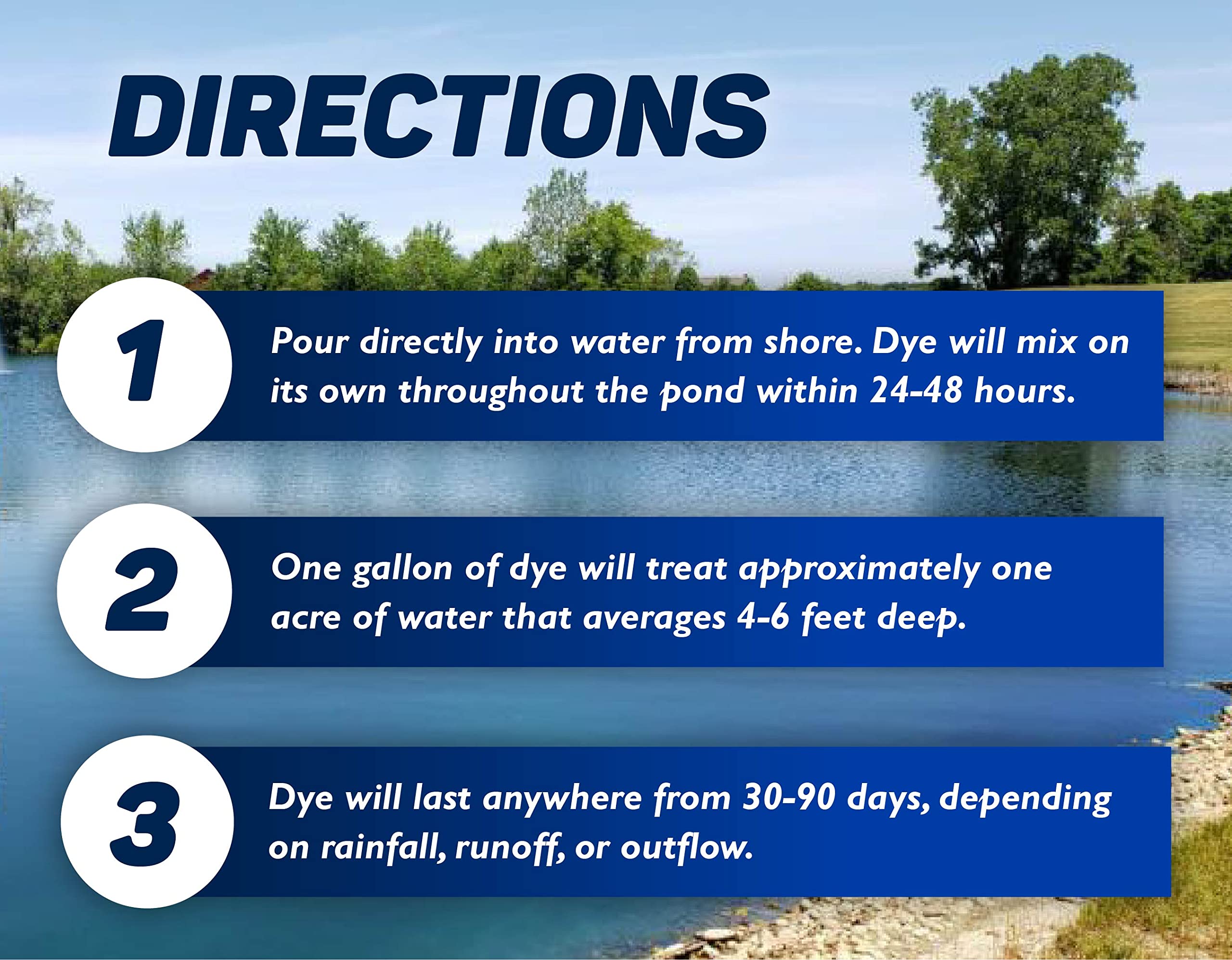 Crystal Blue environmentally friendly option for pond maintenance.
