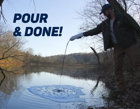 Crystal Blue treats up to one acre, ideal for larger ponds.