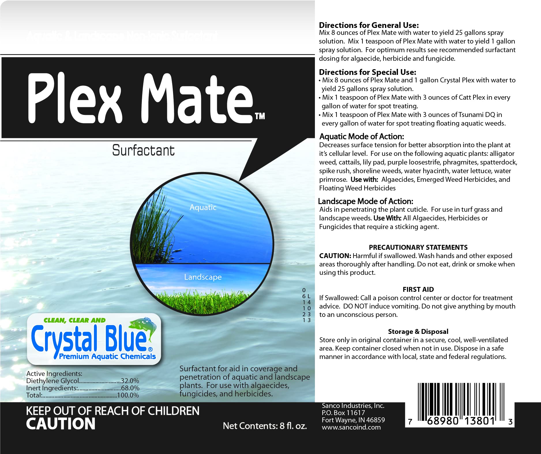 Crystal Blue Plex Mate spray application demonstrates compatible use with Crystal Plex products.