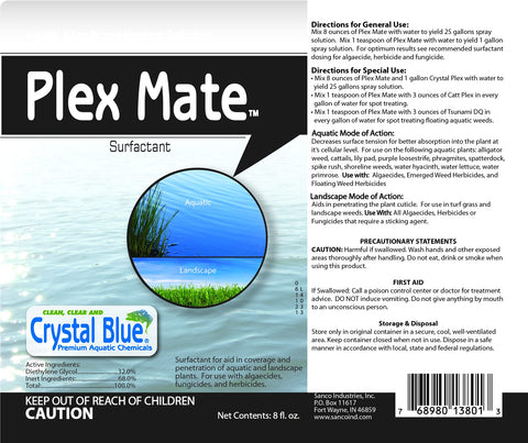 Crystal Blue Plex Mate spray application demonstrates compatible use with Crystal Plex products.