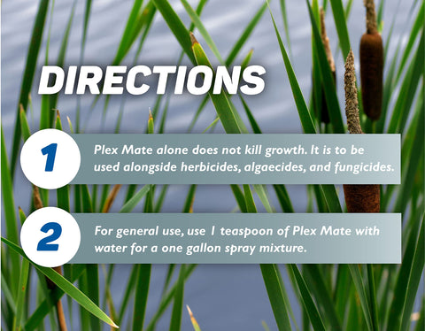 Crystal Blue Plex Mate on weeds suggests better penetration through coatings.