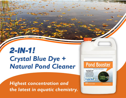 Crystal Blue Pond Booster natural bacteria cleaner supporting pond maintenance