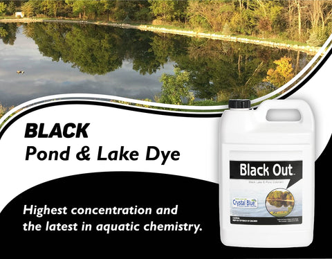 Crystal Blue pond dye being applied for even distribution across the lake