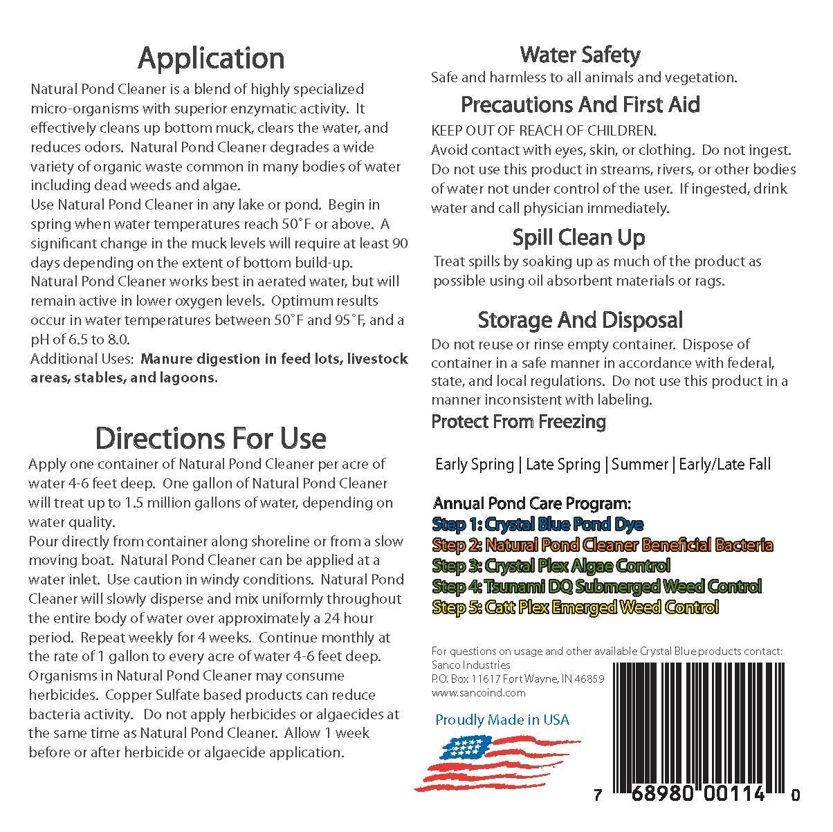 Crystal Blue water-clarity-improvement captures visibly clearer pond water after treatment.