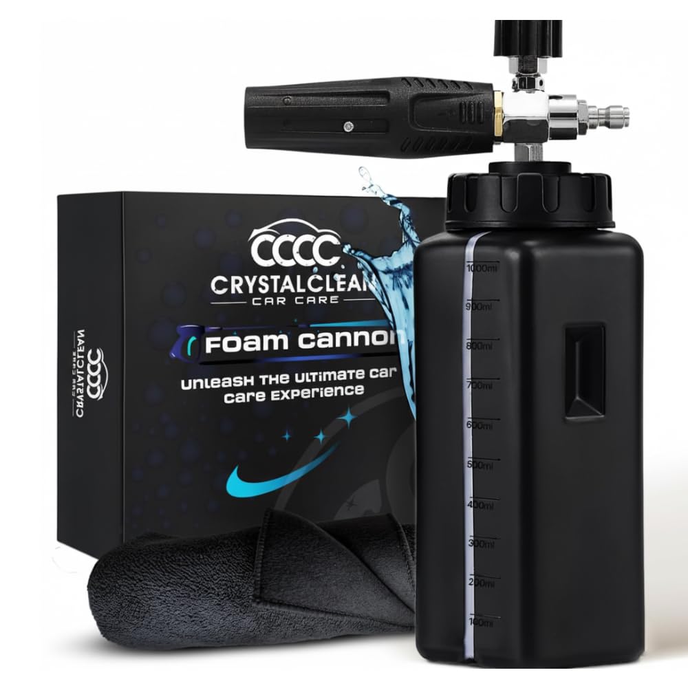 Crystal Clean Foam Cannon complete system delivers consistent foam for every wash.