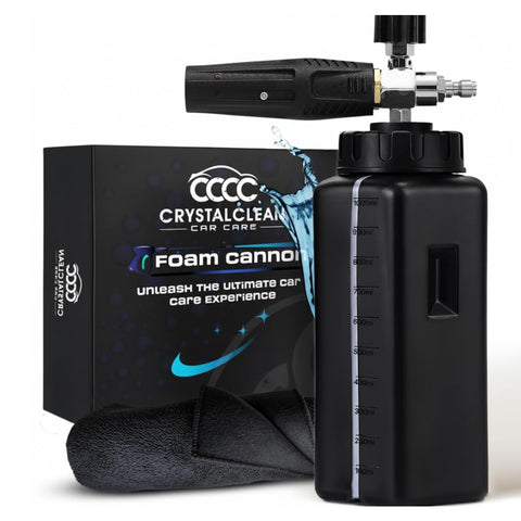 Crystal Clean Foam Cannon complete system delivers consistent foam for every wash.