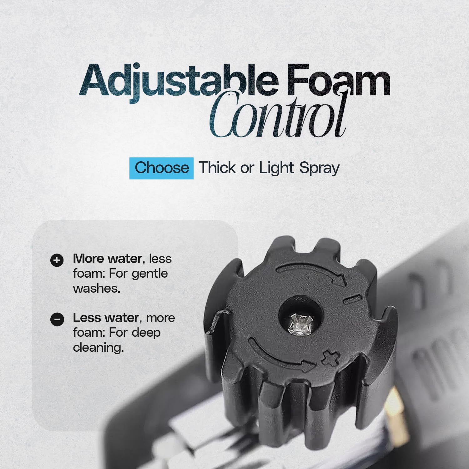 Crystal Clean Foam Cannon quarter-inch quick-connect fits most pressure washers.