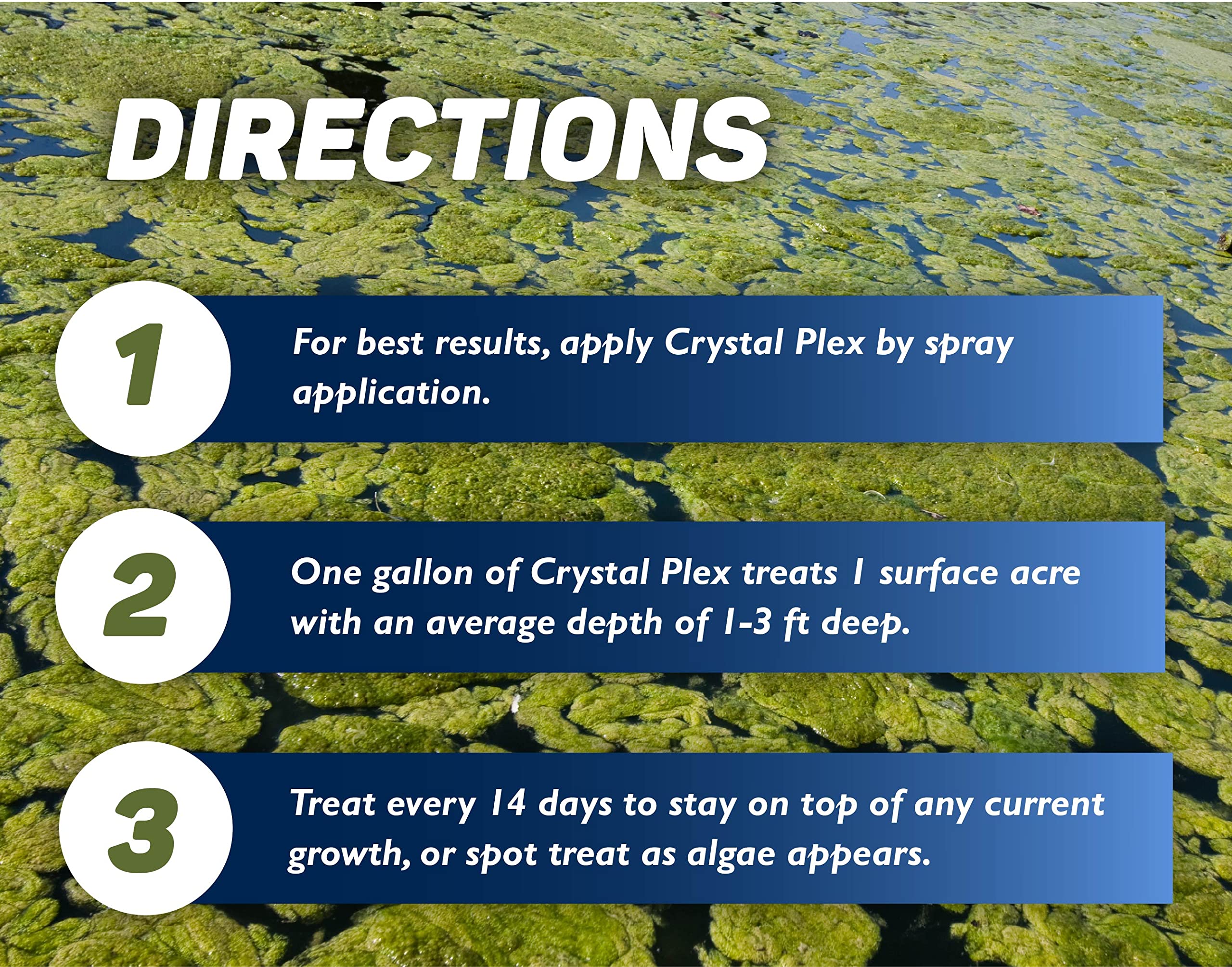 Crystal Plex safe water after treatment for swimmers and pets.